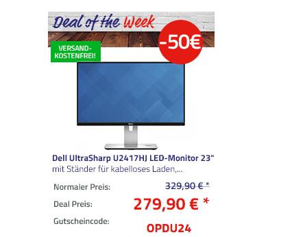 Dell UltraSharp U2417HJ LED-Monitor (23,8") 60,4cm mit Ständer für kabelloses Laden Dell UltraSharp U2417HJ LED-Monitor (23,8") 60,4cm mit Ständer für kabelloses Laden