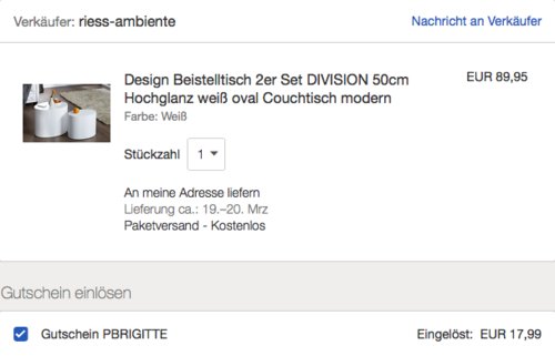 Invicta Interior Beistelltisch "Division" 2-er Set, Hochglanz Weiß Invicta Interior Beistelltisch "Division" 2-er Set, Hochglanz Weiß