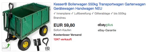 Kesser® Bollerwagen/Transportwagen bis 550kg Kesser® Bollerwagen/Transportwagen bis 550kg