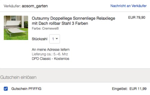 Outsunny Doppelliege mit Dach, 200 x170 x138cm Outsunny Doppelliege mit Dach, 200 x170 x138cm