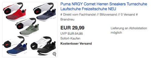 Puma NRGY Comet Unisex-Erwachsene Sneaker Puma NRGY Comet Unisex-Erwachsene Sneaker