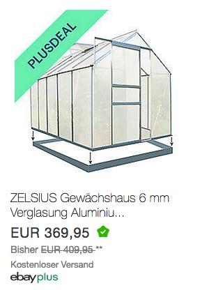 ZELSIUS Gewächshaus mit Fundament, 310 x 190 cm, 5,90 m² ZELSIUS Gewächshaus mit Fundament, 310 x 190 cm, 5,90 m²