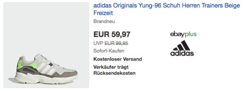 adidas Originals Yung-96 Herren Sneaker, beige adidas Originals Yung-96 Herren Sneaker, beige