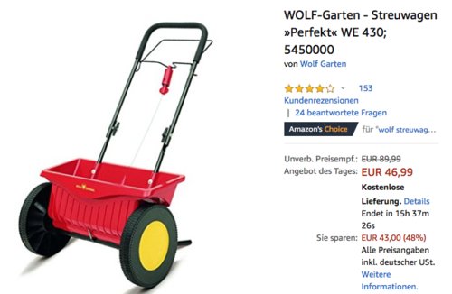 WOLF-Garten - Streuwagen »Perfekt« WE 430, 43 cm Streubreite WOLF-Garten - Streuwagen »Perfekt« WE 430, 43 cm Streubreite