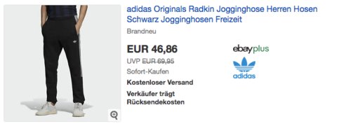 adidas Originals Radkin Herren Jogginghose Schwarz (XS-M) adidas Originals Radkin Herren Jogginghose Schwarz (XS-M)