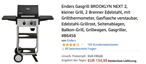 Enders Gasgrill BROOKLYN NEXT 2, 2-Brenner - jetzt 13% billiger