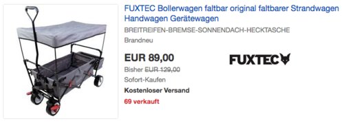FUXTEC Bollerwagen CT350, grau FUXTEC Bollerwagen CT350, grau