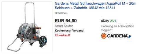 Gardena Metall Schlauchwagen AquaRoll M inkl. 20m Schlauch und Zubehör (18542, 18541) Gardena Metall Schlauchwagen AquaRoll M inkl. 20m Schlauch und Zubehör (18542, 18541)