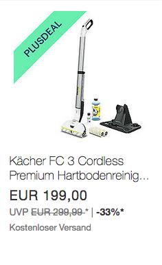 Kärcher FC 3 Cordless Premium Akku-Hartbodenreiniger (Waschsauger) - jetzt 10% billiger