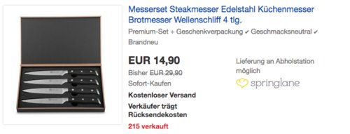 K & G 4-teilges Steakmesser-Set in schwarzer Holz-Geschenkbox K & G 4-teilges Steakmesser-Set in schwarzer Holz-Geschenkbox