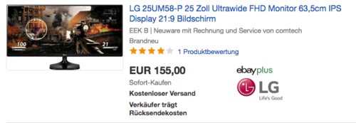 LG 25UM58-P 25 Zoll Ultrawide FHD-Monitor, 21:9, 5 ms LG 25UM58-P 25 Zoll Ultrawide FHD-Monitor, 21:9, 5 ms