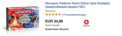 Monopoly Pokémon Kanto Edition Brettspiel, Sprache: deutsch Monopoly Pokémon Kanto Edition Brettspiel, Sprache: deutsch