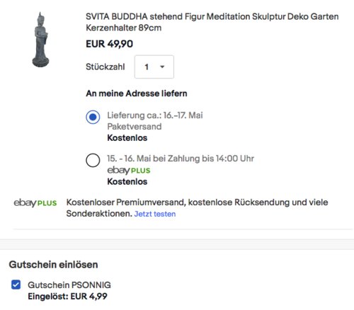 SVITA "Standing Buddha" Tempelwächter Gartenfigur in Steinoptik, 89 cm hoch SVITA "Standing Buddha" Tempelwächter Gartenfigur in Steinoptik, 89 cm hoch