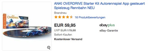 Anki Overdrive Starter Kit, App-gesteuerte Autorennbahn inkl. 2 Supercars Anki Overdrive Starter Kit, App-gesteuerte Autorennbahn inkl. 2 Supercars