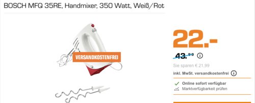 BOSCH MFQ 35RE Handmixer, 350 Watt BOSCH MFQ 35RE Handmixer, 350 Watt