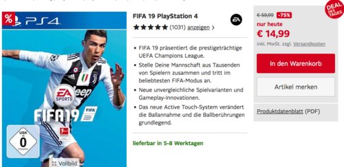 FIFA 19 PlayStation 4 - Standard Edition FIFA 19 PlayStation 4 - Standard Edition