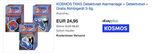 KOSMOS TKKG Detektivset - Alarmanlage + Detektivtool + Abhörgerät (654504, 654528, 654511) KOSMOS TKKG Detektivset - Alarmanlage + Detektivtool + Abhörgerät (654504, 654528, 654511)