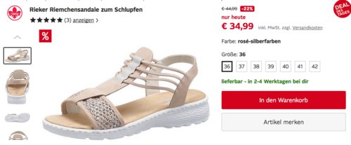 Rieker Damen Riemchensandale zum Schlupfen (36-42) Rieker Damen Riemchensandale zum Schlupfen (36-42)