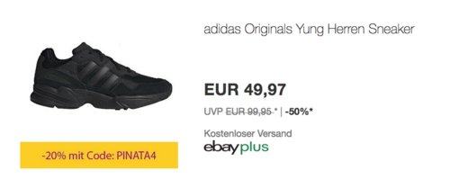 adidas Originals Yung96 Herren Sneaker, schwarz (40,5-46,5) adidas Originals Yung96 Herren Sneaker, schwarz (40,5-46,5)