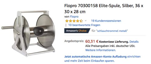 Flopro 70300158 Elite-Spule/Schlauchtromel, bis zu 40 Meter Flopro 70300158 Elite-Spule/Schlauchtromel, bis zu 40 Meter