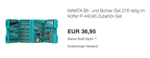 Makita P-44046 Bohrer-/Bit-Set, 216-tlg. Makita P-44046 Bohrer-/Bit-Set, 216-tlg.