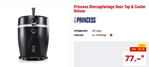 Princess Bierzapfanlage Beer Tap & Cooler Deluxe, elektrische Kühlbox und Zapfanlage in einem (12V/230V ) Princess Bierzapfanlage Beer Tap & Cooler Deluxe, elektrische Kühlbox und Zapfanlage in einem (12V/230V )