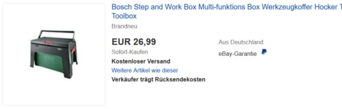 Bosch Step and WorkBox Werkzeugkoffer/Hocker Bosch Step and WorkBox Werkzeugkoffer/Hocker