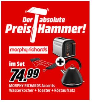 MORPHY RICHARDS Frühstücksset (Accents Pyramide Wasserkocher und Accents Toaster Rosegold inkl. Universal Brötchen-/Röstaufsatz) MORPHY RICHARDS Frühstücksset (Accents Pyramide Wasserkocher und Accents Toaster Rosegold inkl. Universal Brötchen-/Röstaufsatz)