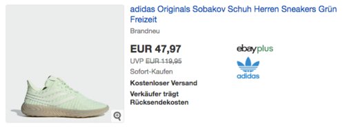 adidas Originals Sobakov Herren Sneakers (36,5-48), grün adidas Originals Sobakov Herren Sneakers (36,5-48), grün
