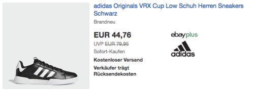 adidas Originals VRX Cup Low Herren Sneakers/Skateschuhe (38,5-47), schwarz adidas Originals VRX Cup Low Herren Sneakers/Skateschuhe (38,5-47), schwarz