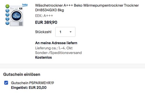 Beko DH8534GX0 8kg Wärmepumpentrockner, A+++ Beko DH8534GX0 8kg Wärmepumpentrockner, A+++