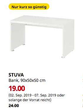 IKEA Bielefeld - STUVA Bank, weiß, 90x50x50 cm - jetzt 21% billiger