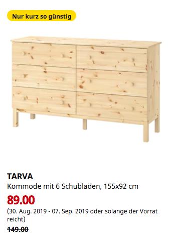IKEA Brinkum - TARVA Kommode mit 6 Schubladen, Kiefer, 155x92 cm - jetzt 40% billiger