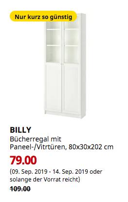 IKEA Düsseldorf - BILLY Bücherregal mit Paneel-/Vitrtüren, weiß, 80x30x202 cm IKEA Düsseldorf - BILLY Bücherregal mit Paneel-/Vitrtüren, weiß, 80x30x202 cm