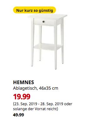 IKEA Düsseldorf - HEMNES Ablagetisch, weiß, 46x35 cm IKEA Düsseldorf - HEMNES Ablagetisch, weiß, 46x35 cm
