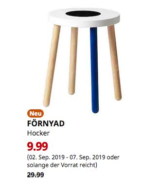 IKEA Erfurt - FÖRNYAD Hocker, Buche, weiß - jetzt 67% billiger