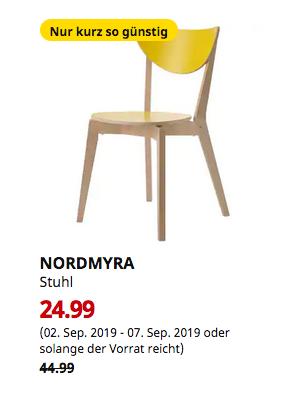 IKEA Hamburg-Moorfleet - NORDMYRA Stuhl, gelb - jetzt 44% billiger