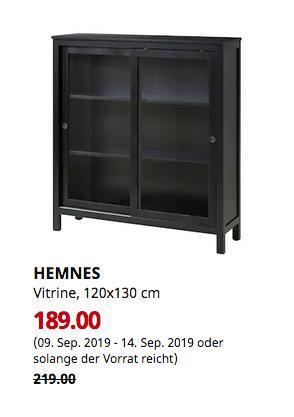 IKEA Kaarst - HEMNES Vitrine, schwarzbraun, 120x130 cm IKEA Kaarst - HEMNES Vitrine, schwarzbraun, 120x130 cm