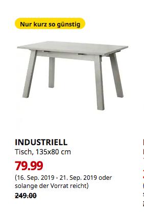 IKEA Ludwigsburg - INDUSTRIELL Tisch, hellgrau, 135x80 cm IKEA Ludwigsburg - INDUSTRIELL Tisch, hellgrau, 135x80 cm