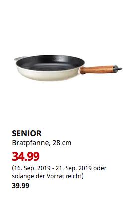 IKEA SENIOR Bratpfanne, elfenbeinweiß, 28 cm IKEA SENIOR Bratpfanne, elfenbeinweiß, 28 cm
