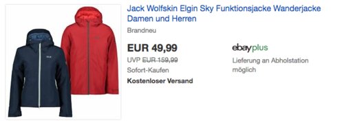 Jack Wolfskin Elgin Sky Funktionsjacke für Damen und Herren Jack Wolfskin Elgin Sky Funktionsjacke für Damen und Herren