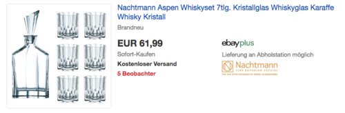 Nachtmann Aspen Whiskyset Kristallglas, 7-tlg. - jetzt 6% billiger