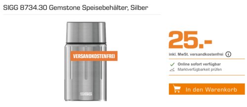 SIGG 8734.30 Gemstone 0.75 Liter Thermo-Speisebehälter, silber SIGG 8734.30 Gemstone 0.75 Liter Thermo-Speisebehälter, silber