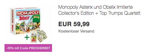 Monopoly Asterix und Obelix limitierte Collector's Edition + Top Trumps Quartett Monopoly Asterix und Obelix limitierte Collector's Edition + Top Trumps Quartett