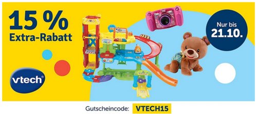 myToys - 15 % Extra-Rabatt auf Artikel von Vtech: z.B. Vtech Tip Tap Baby Tiere - Spielset Bauernhof myToys - 15 % Extra-Rabatt auf Artikel von Vtech: z.B. Vtech Tip Tap Baby Tiere - Spielset Bauernhof