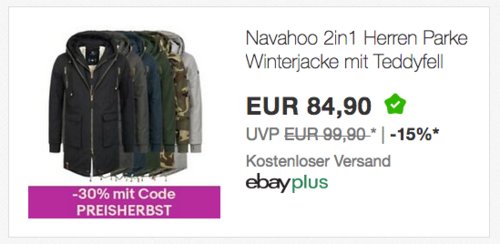 Navahoo 2in1 Herren Winterjacke mit Teddyfell, versch. Farben und Größen Navahoo 2in1 Herren Winterjacke mit Teddyfell, versch. Farben und Größen