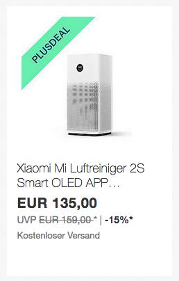 Xiaomi Mi Luftreiniger 2S, Hepafilter 11 - jetzt 10% billiger