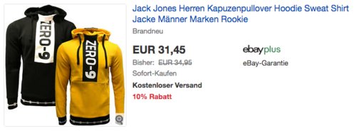 Jack Jones Herren Kapuzenpullover Rookie, gelb oder schwarz (S-2XL) Jack Jones Herren Kapuzenpullover Rookie, gelb oder schwarz (S-2XL)