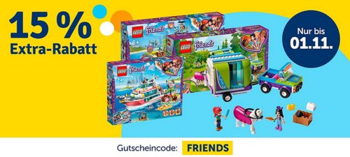myToys.de - 15% Extra-Rabat auf Lego Friends: z.B. LEGO 41369 Friends: Mias Haus mit Pferd myToys.de - 15% Extra-Rabat auf Lego Friends: z.B. LEGO 41369 Friends: Mias Haus mit Pferd