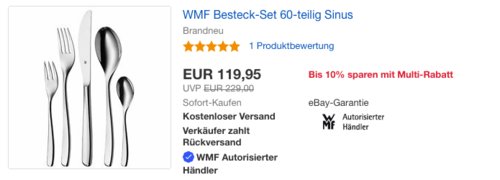 WMF Besteckset Sinus, 60-teilig WMF Besteckset Sinus, 60-teilig